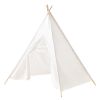 Teepee Tent For Kids - Play Tent For Boy Girl Indoor Outdoor Cotton Canvas Teepee Rt