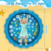 Sprinkler Splash Pad For Kids 68In Inflatable Blow Up Pool Sprinkle Play Mat Summer Outdoor Water Toys