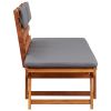 2-In-1 Garden Daybed With Cushion 74.8" Solid Acacia Wood