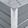 Garden Raised Bed Galvanized Steel 50.8"X50.8"X31.3" Gray