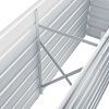 Garden Raised Bed Galvanized Steel 63"X15.7"X31.3" Gray