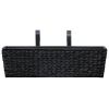 Garden Planters 2 Pcs Water Hyacinth Black