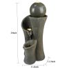 24Inches Outdoor Waterfall Garden Fountain For Indoor And Outdoor, Patio And Garden