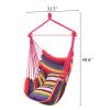 Free Shipping Distinctive Cotton Canvas Hanging Rope Chair With Pillows Rainbow Yj