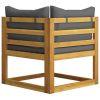 2-Seater Patio Bench With Dark Gray Cushions