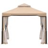 Gazebo Tent Outdoor Portable Gazebo Canopy Shelter-Khakii Xh