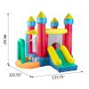 Inflatable Bounce House, Jumping Castle With Repair Kit And Carry Bag For Kids Indoor And Outdoor