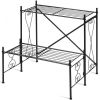 2-Tier Metal Plant Stand Garden Shelf