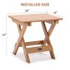 Tale Adirondack Portable Folding Side Table Square All-Weather And Fade-Resistant Plastic Wood Table