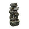 30.7Inches Outdoor Water Fountain With Led Lights