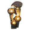 40Inches Pots Outdoor Garden Water Fountain With Warm Led Lights