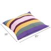 Free Shipping Distinctive Cotton Canvas Hanging Rope Chair With Pillows Rainbow Yj