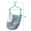 Free Shipping Distinctive Cotton Canvas Hanging Rope Chair With Pillows Green Yj