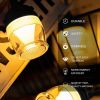 32Ft Outdoor String Lights Rgb Led Smart Patio Lights With 12 Colors Waterproof Shatterproof;  25 Dimming Modes;  Music Control
