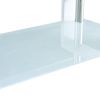 110*60*45.5Cm Double-Glazed Dining Table Stainless Steel Table Legs
