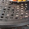 Alfresco Patio Garden 46 In Round Cast Aluminum Dining Table