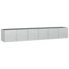 Garden Raised Bed 189"X31.5"X30.3" Galvanized Steel Silver