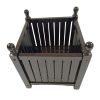 Wood Outdoor Square Wooden Flower And Herb Pot For Garden, Porch And Patio - Outside Plant And Vegetable Container ,Planter ,Black