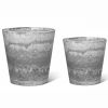 Higold - 12.6 + 10.6 Inch Resin Plant Pot, Round Pot, Indoor/Outdoor Using, Gift For Birthday, Housewarming, Set Of 2