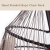 Patio Wicker Folding Hanging Chair,Rattan Swing Hammock Egg Chair With X Type Base And C Type Bracket , With Cushion And Pillow,For Patio,Bedroom Balc