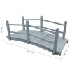 Garden Bridge Gray 55.1"X23.6"X22" Solid Firwood