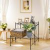 2-Tier Metal Plant Stand Garden Shelf