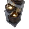 Indoor Outdoor Garden Backyard Pool Modern Water Fountain 40.1Inches