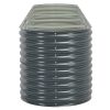 Garden Raised Bed 157.4"X31.4"X31.8" Galvanized Steel Gray