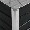 Garden Raised Bed Anthracite 139.4"X15.7"X30.3" Galvanised Steel