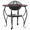 Mosaic Fire Pit Table Terracotta And White 26.8" Ceramic