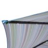 Outdoor Patio 8.7-Feet Market Table Umbrella With Push Button Tilt And Crank, Blue Stripes With 24 Led Lights[Umbrella Base Is Not Included]