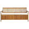 Storage Bench With Cushion 66.9" Solid Acacia Wood