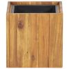 Garden Raised Bed Pot 9.6"X9.6"X9.6" Solid Acacia Wood