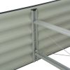 Garden Raised Bed 94.4"X31.4"X17.3" Galvanized Steel Gray
