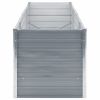 Garden Raised Bed Galvanized Steel 94.5"X31.5"X31.3" Gray