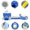 3 In 1 Rocket Ship Play Tent - Indoor/Outdoor Playhouse Set For Babies,Toddleers  Rt