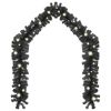 Christmas Garland With Led Lights 197" Black