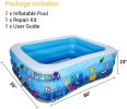 80"X 55"X 23" Inflatable Swimming Pool For Adult, Kids
