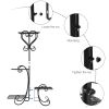 Garden Flower Stand Rack, Plant Pot&Planter Metal Holder With 4 Tiers Corner Decor Display Plant Stand Indoor Outdoor For Garden Home Rt