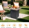 28" Square 48000 Btu Outdoor Propane Gas Fire Pit Table