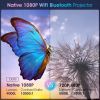Wifi Bluetooth Projector, Dbpower 9000L Hd Native 1080P Projector, Zoom & Sleep Timer Support Outdoor Movie Projector, Home Projector Compatible W/ Tv