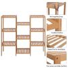 100% Bamboo High-Grade Plant Shelf Multi - Functional 9-Layer Shelf Flower Pot Shelf Display Shelf 96 * 90 * 33Cm Natural Yf