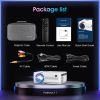 Wifi Bluetooth Projector, Dbpower 9000L Hd Native 1080P Projector, Zoom & Sleep Timer Support Outdoor Movie Projector, Home Projector Compatible W/ Tv