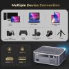 Dbpower Native 1080P Wifi Projector, Upgrade 9500L Full Hd Outdoor Movie Projector, Support 4D Keystone Correction, Zoom, Ppt, 300" Portable Mini Vide