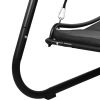 Outdoor Swing Hammock Bed With Canopy Textilene Cushion For Patio,  Backyard,Garden, Porch, Black
