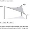Sun Shade Sail Triangle Uv Block Canopy For Patio Backyard Lawn Garden,12' X 12' X 17',Red