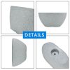 2 Pcs 14" Oval Plant Pots, Flower Pots With Drainage Holes, Plastic Planter With Marble Pattern For Home Garden, Light Gray