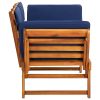 Garden Bench With Cushions 2-In-1 75" Solid Acacia Wood