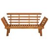 Garden Bench With Cushions 2-In-1 75" Solid Acacia Wood