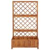 Raised Bed With Trellis 33.5"X15"X59.1" Solid Acacia Wood